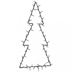 Gossi lumini de craciun silueta pom craciun 80 led-uri alb cald