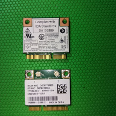 Placa wireless wlan + Bluetooth mini PCIe half Broadcom BCM943142HM 802.11b/g/n