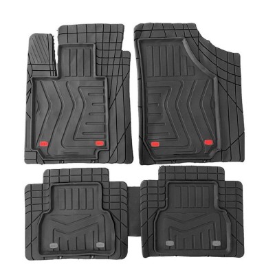 Set Covorase Auto Universale Tip Tavita VEGA, PVC, ajustabile, negru, 5 bucati foto