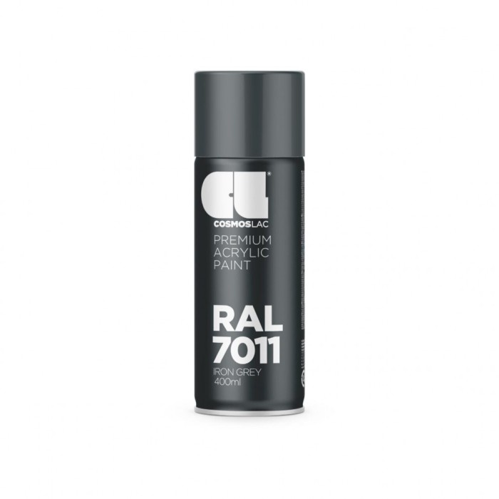 Vopsea spray acrylic RAL7011 gri iron 400ml Cosmos 0147011