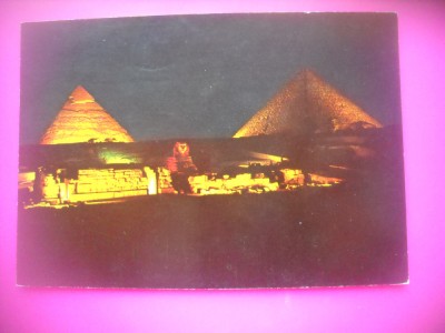 HOPCT 6783 NOCTURNA MARELE SFINX -GIZA -EGIPT -AFRICA-NECIRCULATA foto
