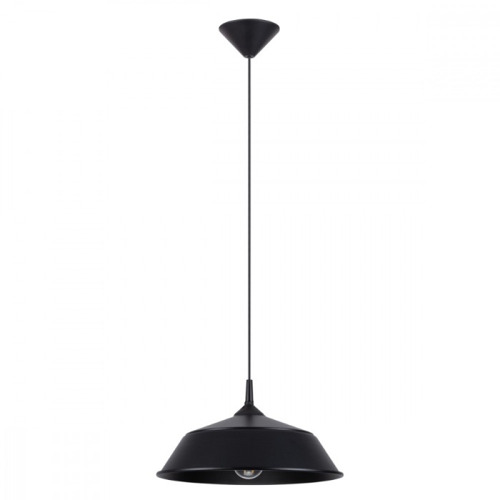Lampă Suspendată Frika Negru Oțel 1 Bec Dom Scandinav De Interior