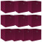 Cutii depozitare, 10 buc., rosu &icirc;nchis, 32x32x32 cm, textil GartenMobel Dekor