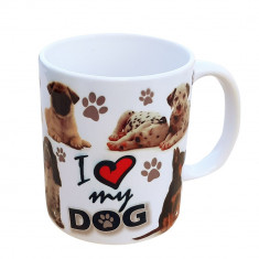 Cana ceramica I love my dog foto