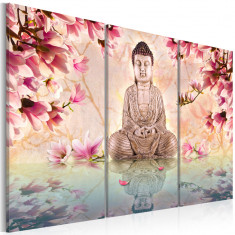 Tablou canvas 3 piese - Buddha meditatie - 60x40 cm foto
