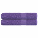 VidaXL Prosoape pentru saună 2 buc Violet 360 g/m&sup2; 100% bumbac