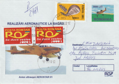 Romania 2003 , Plic Circulat Aerostar Bacau , Aerostar 01 foto