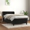 vidaXL Pat box spring cu saltea, negru, 100x200 cm, catifea 3127717