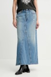 Levi&#039;s fusta jeans ICONIC LONG SKIRT W/SLIT maxi, evazati, A8727