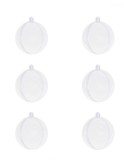Set 6 globuri transparente din plastic cu snur de agatat,6 cm