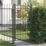 vidaXL Poartă de gard HORST 100 x 175 cm Metal Negru Blocat 42034062