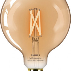 Bec LED inteligent Philips, E27, 7W (50W), 640 lm, Stil vintage, Wi-Fi, Bluetooth