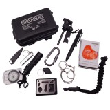 Cumpara ieftin Kit Supravietuire IdeallStore&reg; Self Savivour, 12 Piese Multifunctionale, Negru, Drumetie, Munte