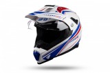 Casca enduro/ATV Ufo Aries, culoare alb/albastru/rosu, marimea XL Cod Produs: MX_NEW HE161XL