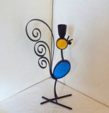 Superb sfesnic metal hand made, 1955 - design Gunnar Ander, Ystad Metall, Suedia, Sfesnice