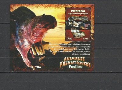 PERU 2009 ANIMALE PREISTORICE DINOZAURI FOSILE foto