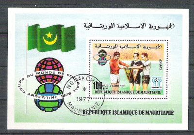 Mauritania 1977 Sport, perf. sheet, used P.014 foto