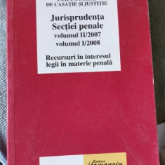 Jurisprudenta Sectiei Penale , volumu I/2008 , vou=lumul II/2007 , Recursuri in Interesul Legii in Materie Penala