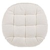 Perna rotunda, pentru scaun, cu doua fete, ecru, diametru 38 cm