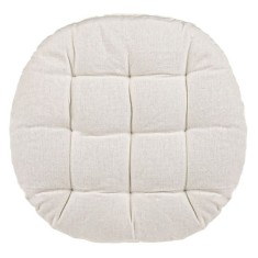 Perna rotunda, pentru scaun, cu doua fete, ecru, diametru 38 cm foto