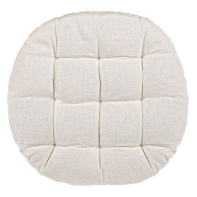 Perna rotunda, pentru scaun, cu doua fete, ecru, diametru 38 cm foto