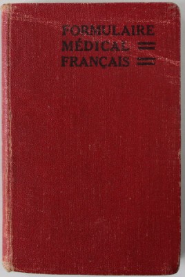 FORMULAIRE MEDICAL FRANCAIS par A. DUCHEMIN et G. BOEZ , 1941 , FORMAT REDUS foto