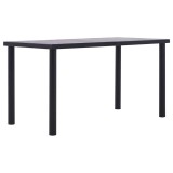 Cumpara ieftin Masa de bucatarie, negru &amp; gri beton, 140 x 70 x 75 cm, MDF