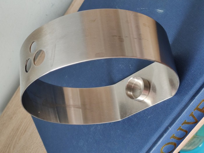 Sfesnic modernist din inox, designer Pil Bredahl, Danemarca