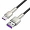 Cablu Date si Incarcare USB-A - USB-C Baseus Cafule Metal Series, 66W, 2m, Negru CAKF000201
