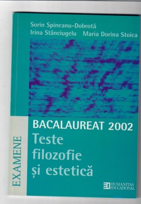 Bacalaureat 2002. teste filozofie si estetica foto