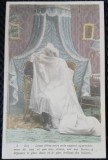 Carte Postala, Femeie acoperita cu voalul nuptial, perioada interbelica
