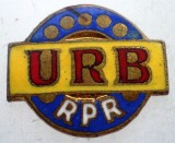 I.678 ROMANIA RPR INSIGNA STICKPIN URB RULMENTI UZINA RULMENTUL BRASOV fără ac, Romania de la 1950