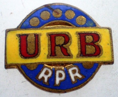 I.678 ROMANIA RPR INSIGNA STICKPIN URB RULMENTI UZINA RULMENTUL BRASOV fără ac foto