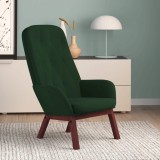vidaXL Scaun de relaxare, verde &icirc;nchis, catifea