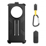 Cumpara ieftin Carcasa de protectie multifunctionala pentru Ulefone Armor 23 Ultra cu clema detasabila rotativa 180 si carabina