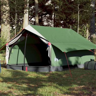 Cort de camping 2 persoane, verde, 193x122x96 cm, tafta 185T foto