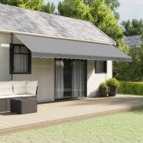 vidaXL P&acirc;nză fald copertină de rezervă, dungi antracit, 6 m 367767