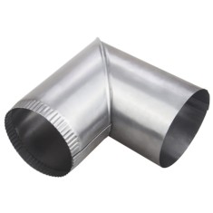 Cot burlan din tabla pentru evacuare fum, gri mat, 120 mm