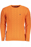 Pulover tricotat barbati cu logo portocaliu, L