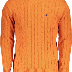 Pulover tricotat barbati cu logo portocaliu