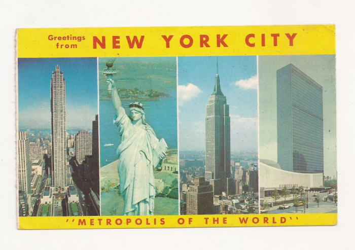 US1 - Carte Postala - USA - New York City, circulata 1975