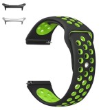 Curea silicon compatibila Samsung Galaxy Watch Ultra, Negru/Verde