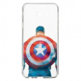 Husa Capac TPU, Captain America 002 Samsung A750 Galaxy A7 2018/A8 2018 Plus, Transparent, cu Licenta, Blister