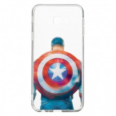 Husa Capac TPU, Captain America 002 Samsung G975 Galaxy S10 Plus, Transparent, cu Licenta, Blister