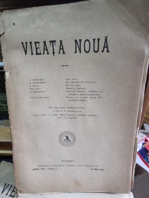 Revista Vieata Noua Nr. 7 Mai 1911 foto