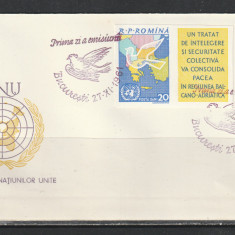 Romania 1961 - #532A ONU FDC 1v MNH