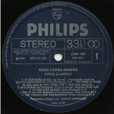 Vinil Chico Buarque &lrm;&ndash; Meus Caros Amigos (G+)