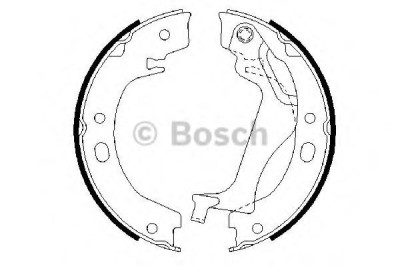 Set saboti frana, frana de mana TOYOTA COROLLA (CDE12, ZZE12, NDE12, ZDE12) (2001 - 2007) BOSCH 0 986 487 713 foto