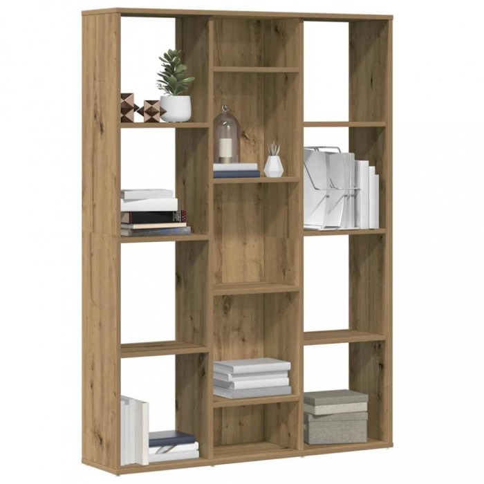 Gossi separator camera/biblioteca, stejar artizanal 100x24x140 cm pal