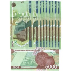 Uzbekistan 2021 - 5000 som, necirculata (10 bucati)
